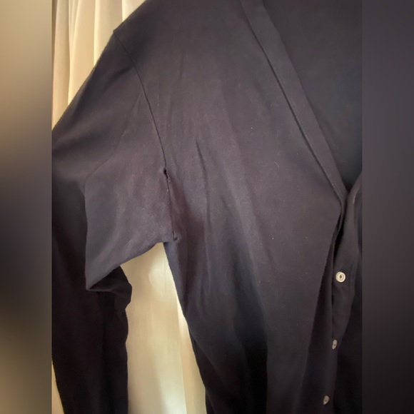 Navy Blue American Apparel Button Down Cardigan Delta Phi Epsilon Sorority - Picture 7 of 8